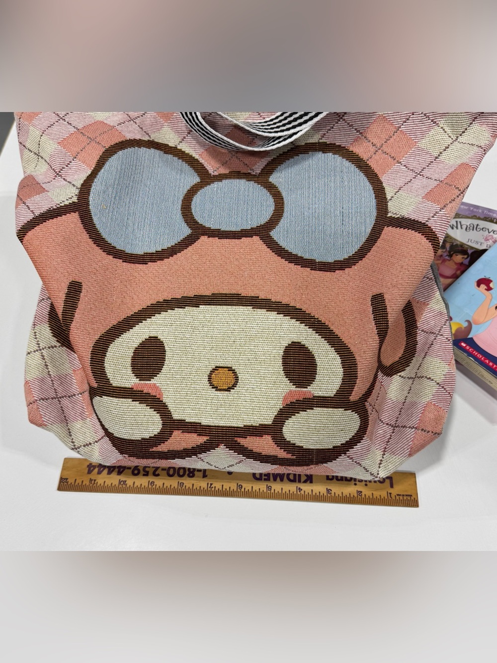 ❗️Kawaii❗️My Melody Tote Bag with Stripe Handle - Picture 5 of 6